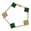 ヴァンクリーフ＆アーペル Van Cleef & Arpels ヴィンテージ アルハンブラ ブレスレット 5モチーフ イエローゴールド Au750 ダイヤモンド ジュエリー