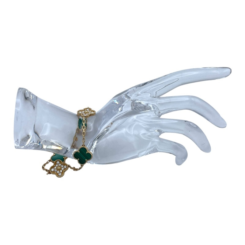 ヴァンクリーフ＆アーペル Van Cleef & Arpels ヴィンテージ アルハンブラ ブレスレット 5モチーフ イエローゴールド Au750 ダイヤモンド ジュエリー