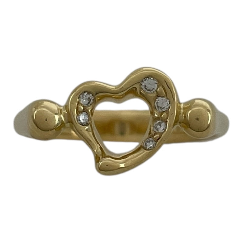 ティファニー TIFFANY＆CO オープンハートリング ゴールド 750 ダイヤモンド　 ジュエリー