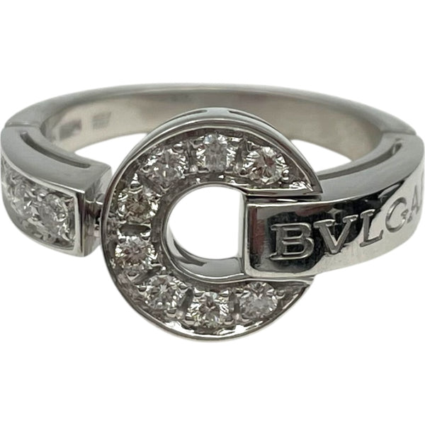 ブルガリ BVLGARI ブルガリブルガリサークルダイヤリング ホワイトゴールド 750 ジュエリー
