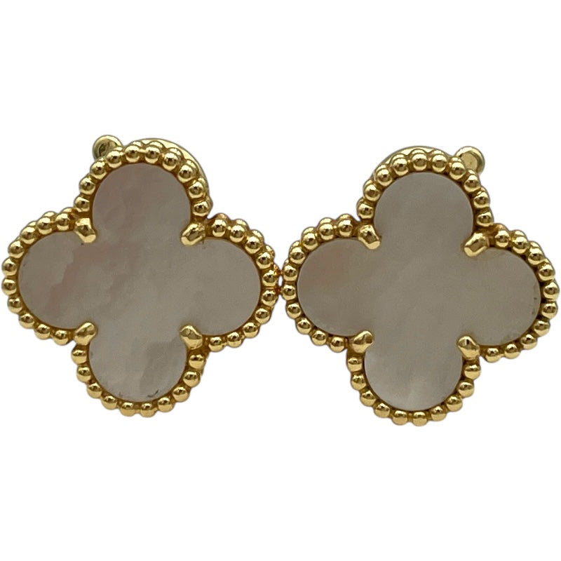 ヴァンクリーフ＆アーペル Van Cleef & Arpels ヴィンテージアルハンブラピアスMOP ゴールド Au750 ジュエリー