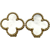 ヴァンクリーフ＆アーペル Van Cleef & Arpels ヴィンテージアルハンブラピアスMOP ゴールド Au750 ジュエリー