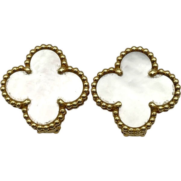 ヴァンクリーフ＆アーペル Van Cleef & Arpels ヴィンテージアルハンブラピアスMOP ゴールド Au750 ジュエリー