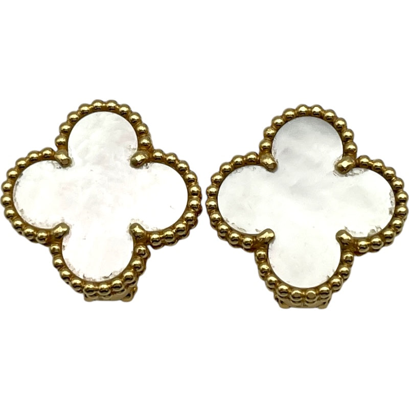 ヴァンクリーフ＆アーペル Van Cleef & Arpels ヴィンテージアルハンブラピアスMOP ゴールド Au750 ジュエリー