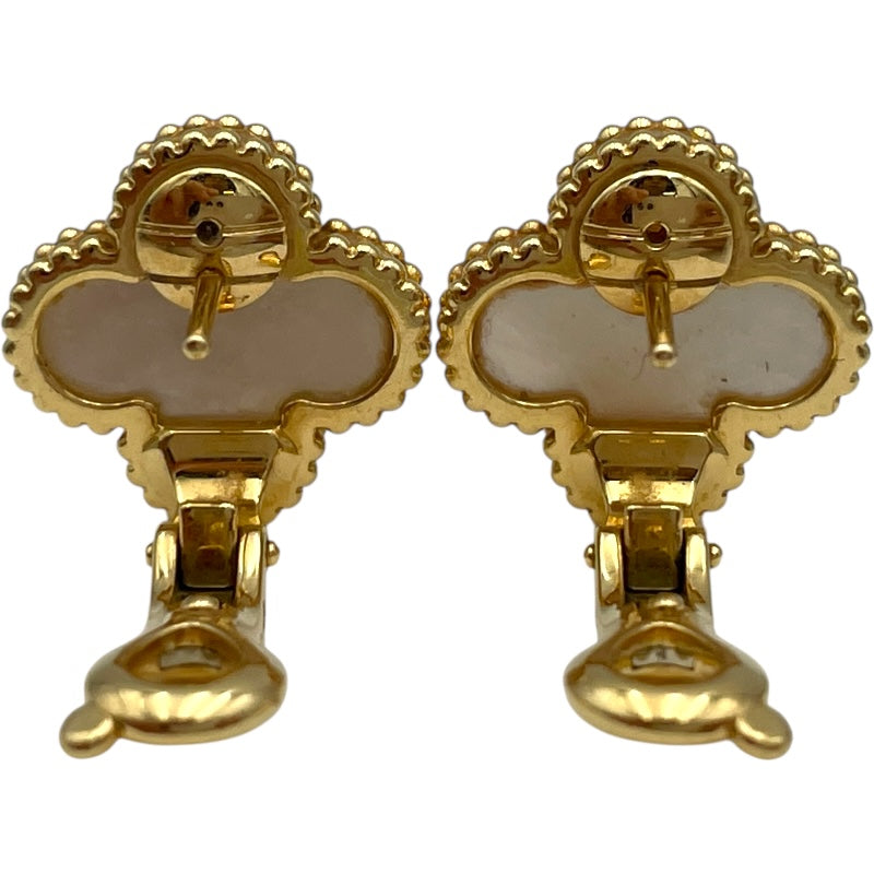 ヴァンクリーフ＆アーペル Van Cleef & Arpels ヴィンテージアルハンブラピアスMOP ゴールド Au750 ジュエリー