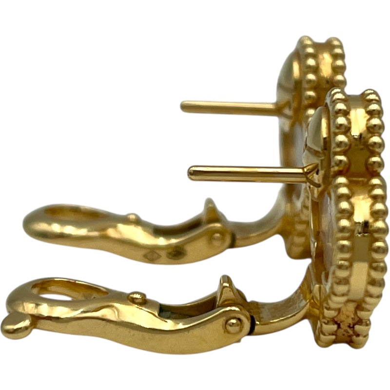 ヴァンクリーフ＆アーペル Van Cleef & Arpels ヴィンテージアルハンブラピアスMOP ゴールド Au750 ジュエリー