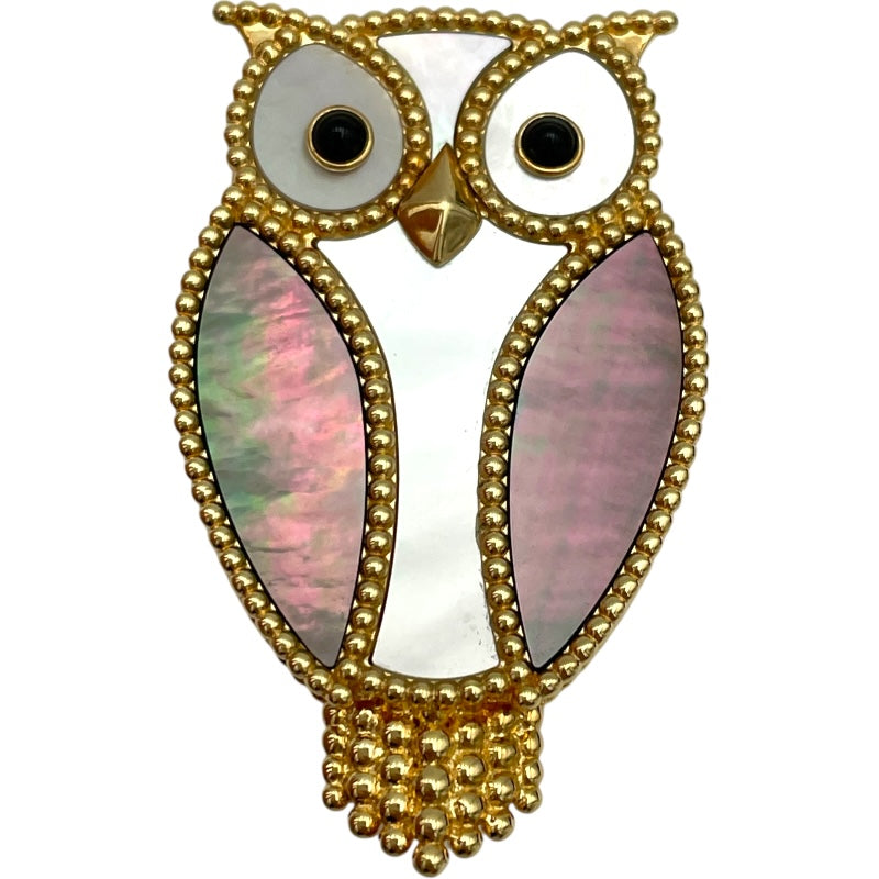 ヴァンクリーフ＆アーペル Van Cleef & Arpels ラッキーアニマルズアウルクリップ ゴールド Au750 ジュエリー