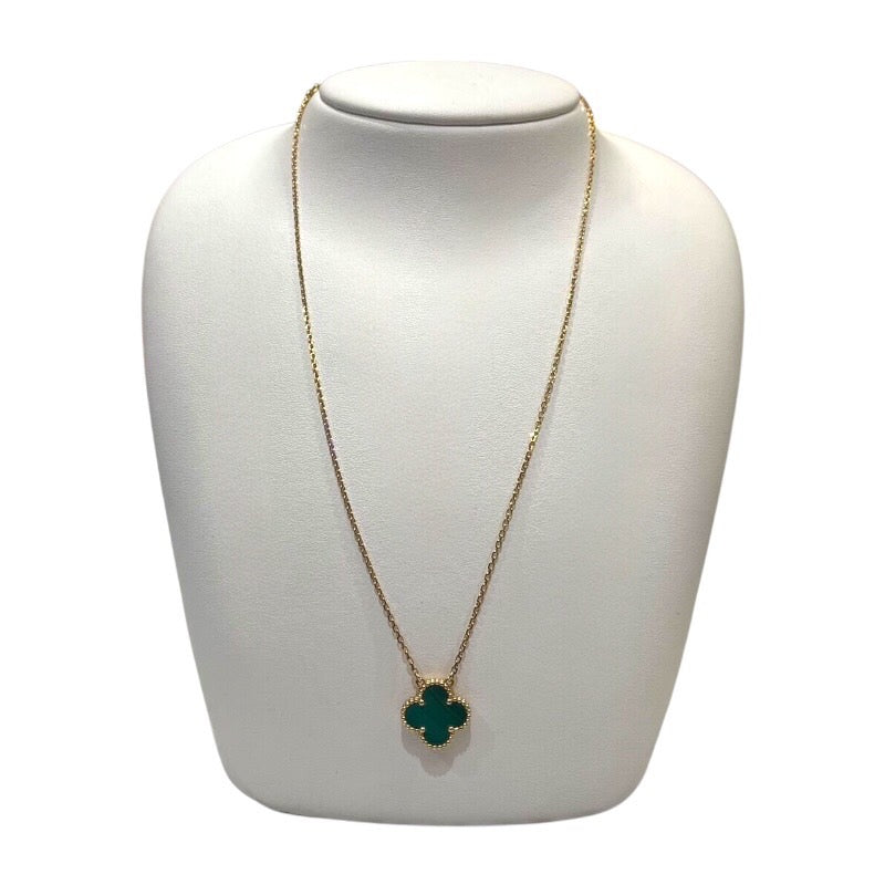 ヴァンクリーフ＆アーペル Van Cleef & Arpels ヴィンテージアルハンブラネックレス マラカイト Au750 ジュエリー
