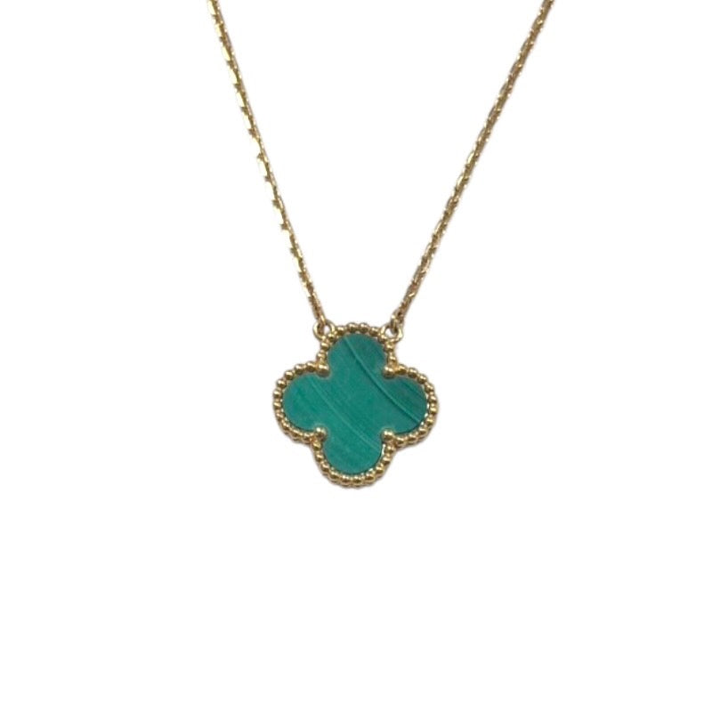 ヴァンクリーフ＆アーペル Van Cleef & Arpels ヴィンテージアルハンブラネックレス マラカイト Au750 ジュエリー