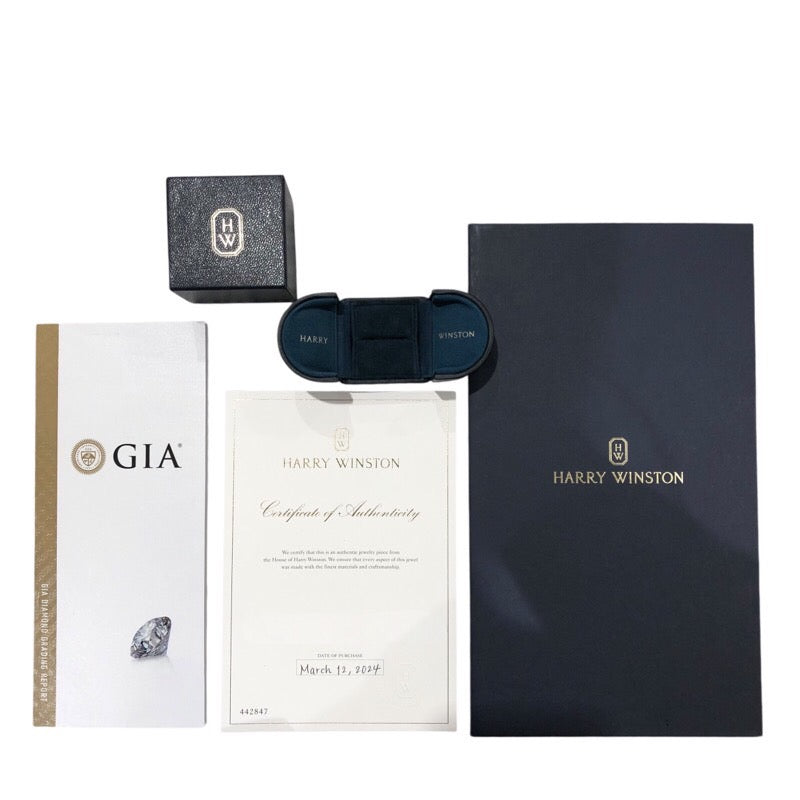 ハリーウィンストン HARRY WINSTON クッションカットマイクロパヴェエンゲージリング プラチナ PT950 ジュエリー