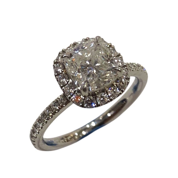 ハリーウィンストン HARRY WINSTON クッションカットマイクロパヴェエンゲージリング プラチナ PT950 ジュエリー