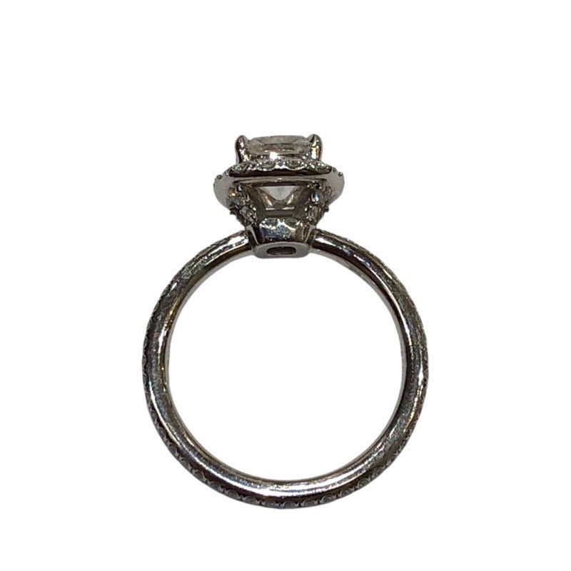 ハリーウィンストン HARRY WINSTON クッションカットマイクロパヴェエンゲージリング プラチナ PT950 ジュエリー
