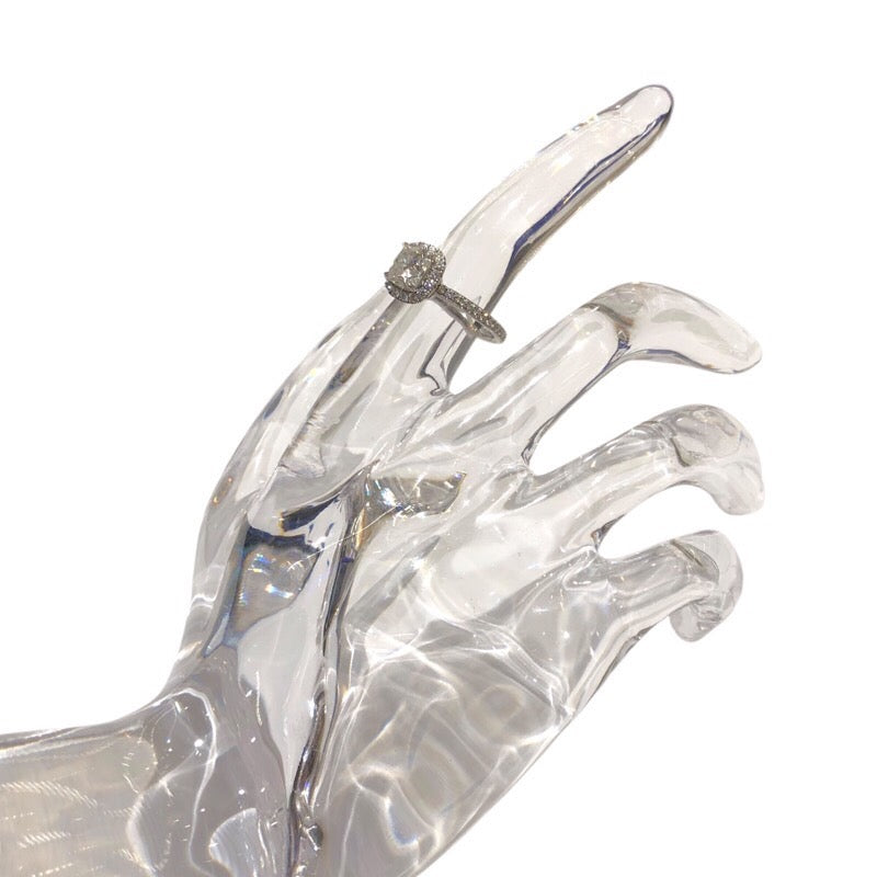 ハリーウィンストン HARRY WINSTON クッションカットマイクロパヴェエンゲージリング プラチナ PT950 ジュエリー