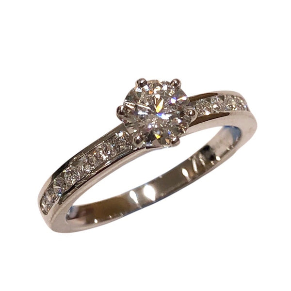 ティファニー TIFFANY＆CO セッティングエンゲージメントリング シルバー Pt950 ダイヤモンド ジュエリー