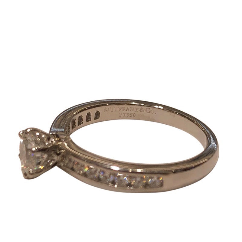 ティファニー TIFFANY＆CO セッティングエンゲージメントリング シルバー Pt950 ダイヤモンド ジュエリー
