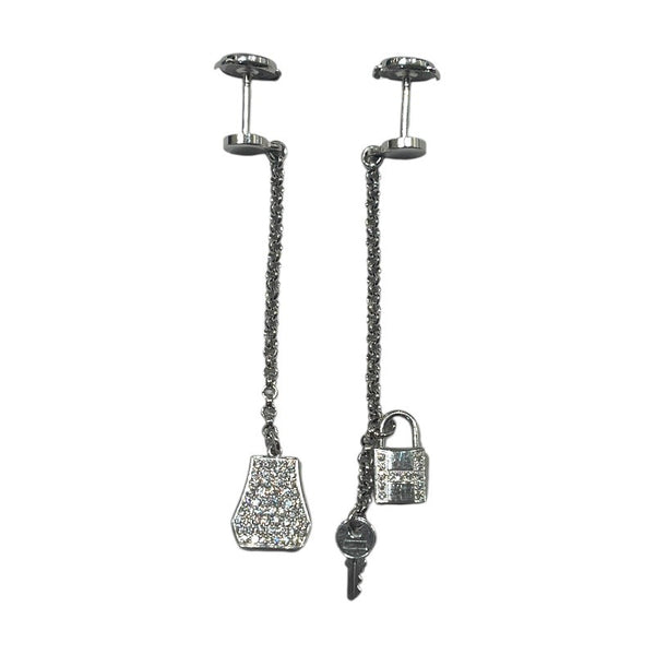 エルメス HERMES ケリークロシェットピアス ホワイトゴールド 750 ジュエリー