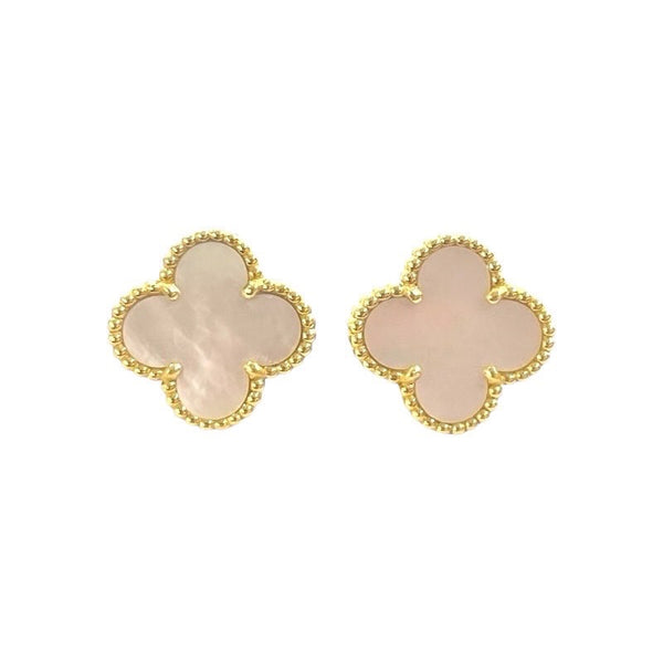 ヴァンクリーフ&アーペル ヴィンテージアルハンブラ マザーオブパール ピアスYG ヴァンクリーフ＆アーペル Van Cleef & Arpels ヴィンテージ