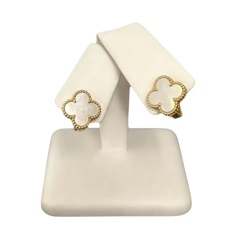 ヴァンクリーフ＆アーペル Van Cleef & Arpels ヴィンテージアルハンブラピアス マザーオブパール Au750 ジュエリー