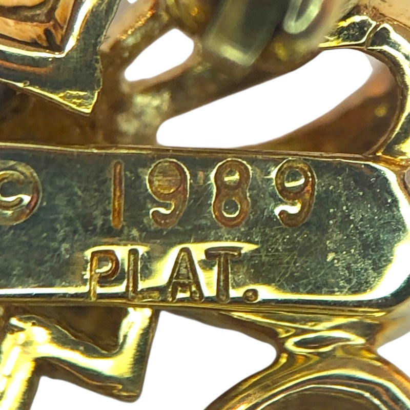 ティファニー TIFFANY＆CO バタフライブローチ ゴールド K18/Pt950 ジュエリー