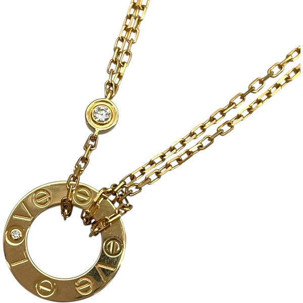 カルティエ Cartier ラブサークル2PDネックレス ゴールド 750 ジュエリー