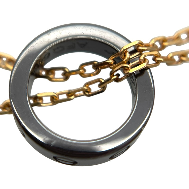 カルティエ Cartier ラブスリーフープネックレス ピンクゴールド Au750 ジュエリー