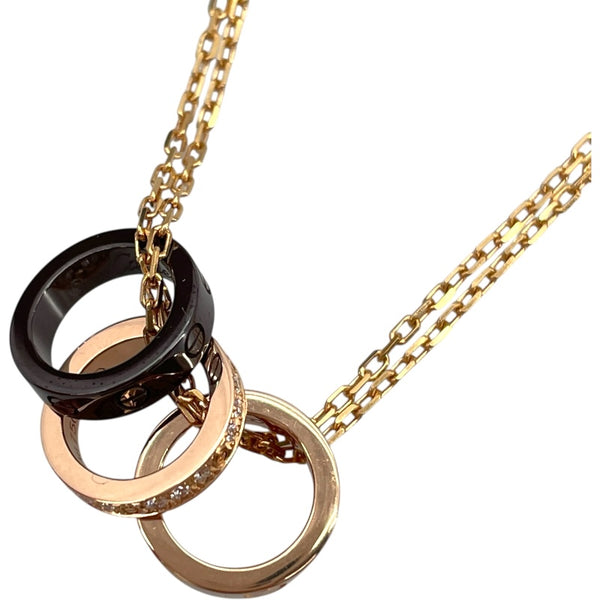 カルティエ Cartier ラブスリーフープネックレス ピンクゴールド Au750 ジュエリー