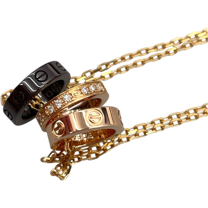 カルティエ Cartier ラブスリーフープネックレス ピンクゴールド Au750 ジュエリー