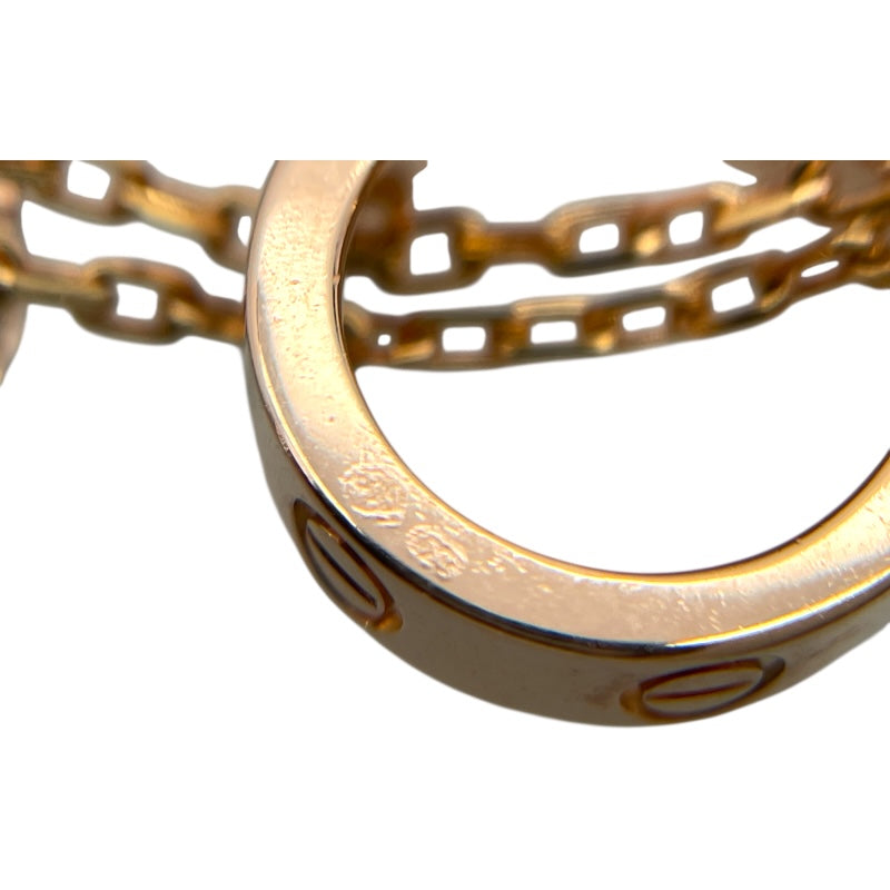 カルティエ Cartier ラブスリーフープネックレス ピンクゴールド Au750 ジュエリー