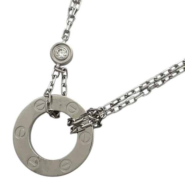 カルティエ Cartier ラブ サークル ネックレス2PD ホワイトゴールド 750/ダイヤモンド ジュエリー