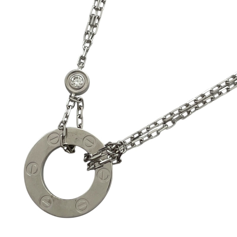 カルティエ Cartier ラブ サークル ネックレス2PD ホワイトゴールド 750/ダイヤモンド ジュエリー