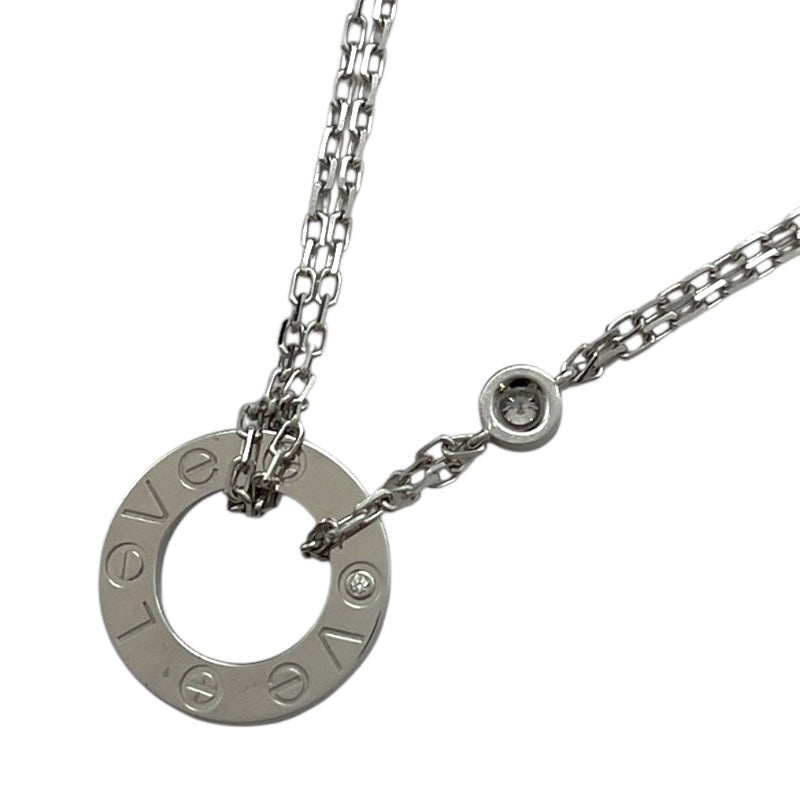 カルティエ Cartier ラブ サークル ネックレス2PD ホワイトゴールド 750/ダイヤモンド ジュエリー