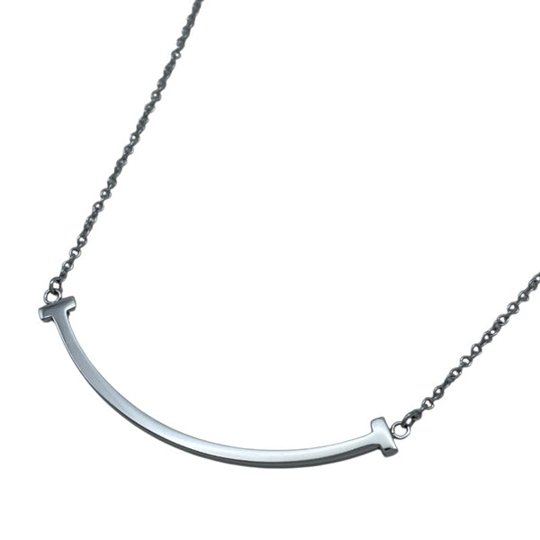 ティファニー TIFFANY＆CO Tスマイルネックレススモール ホワイトゴールド Au750 ジュエリー