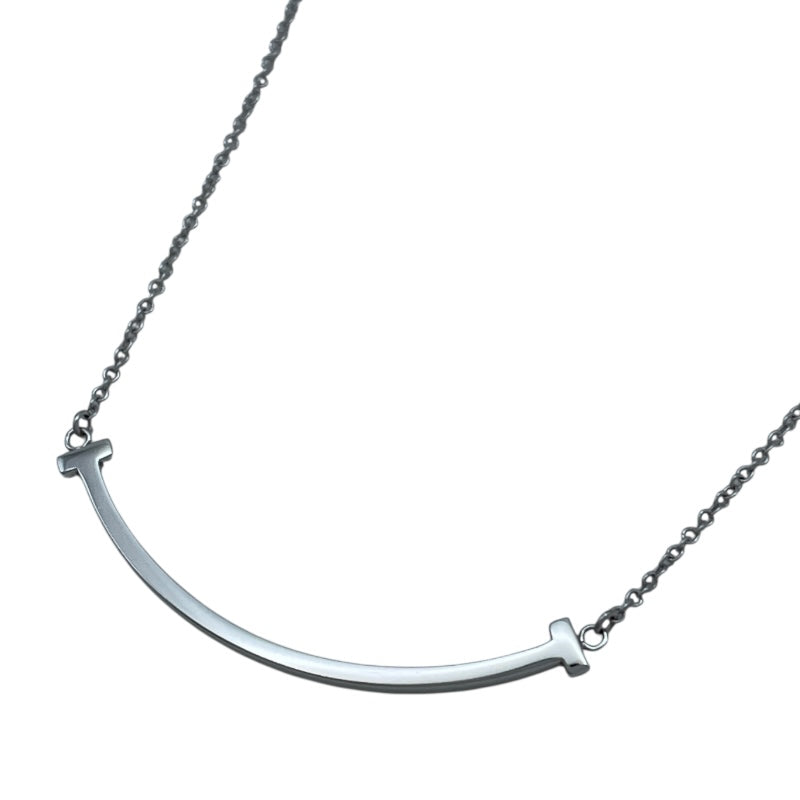 ティファニー TIFFANY＆CO Tスマイルネックレススモール ホワイトゴールド Au750 ジュエリー
