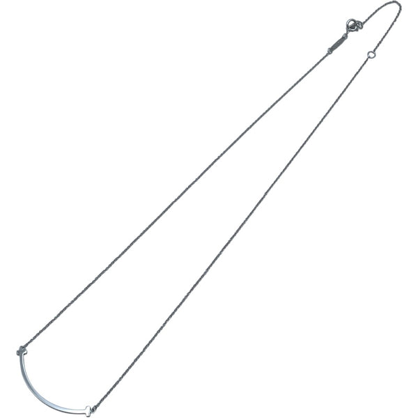 ティファニー TIFFANY＆CO Tスマイルネックレススモール ホワイトゴールド Au750 ジュエリー