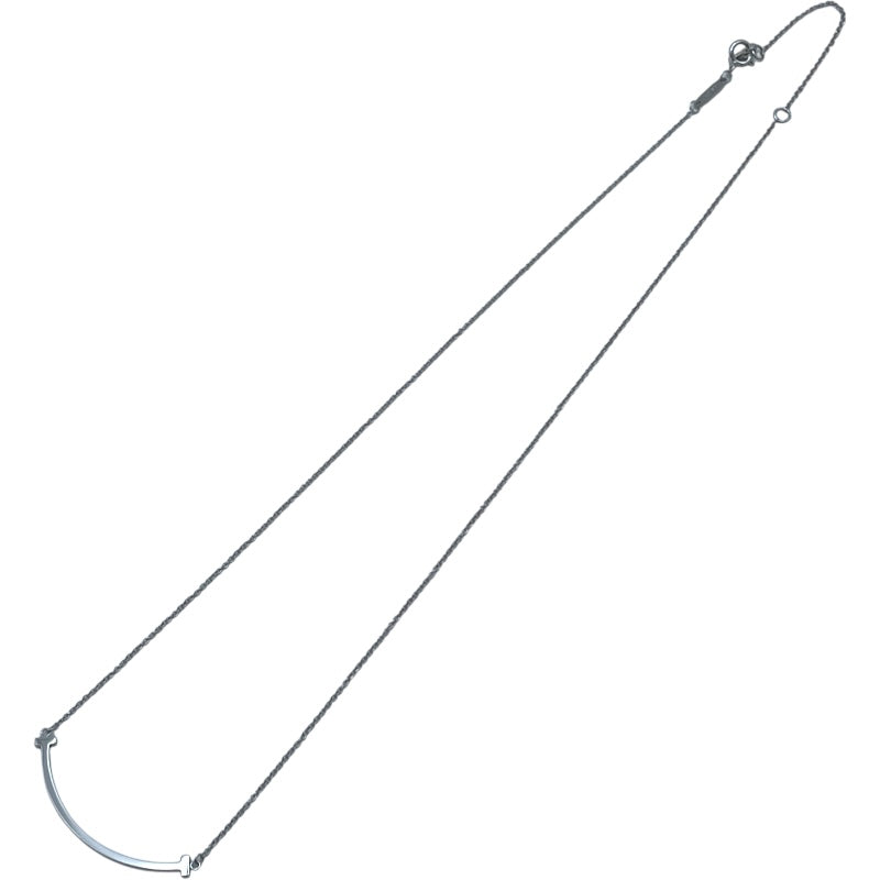 ティファニー TIFFANY＆CO Tスマイルネックレススモール ホワイトゴールド Au750 ジュエリー