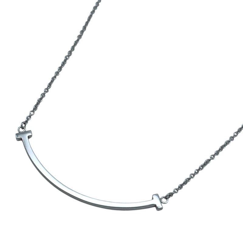 ティファニー TIFFANY＆CO Tスマイルネックレススモール ホワイトゴールド Au750 ジュエリー