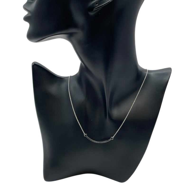 ティファニー TIFFANY＆CO Tスマイルネックレススモール ホワイトゴールド Au750 ジュエリー