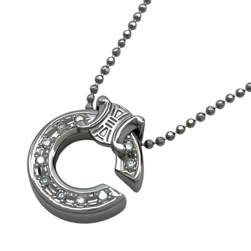 セリーヌ CELINE Cロゴネックレス プラチナ Pt900/850/ダイヤモンド/ルビー 　 ジュエリー