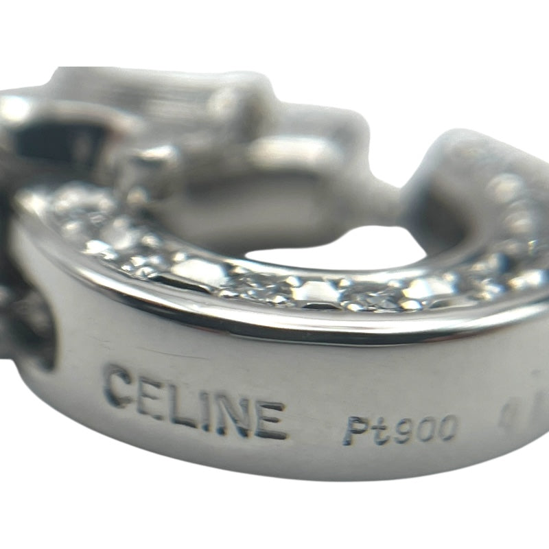 セリーヌ CELINE Cロゴネックレス プラチナ Pt900/850/ダイヤモンド/ルビー 　 ジュエリー