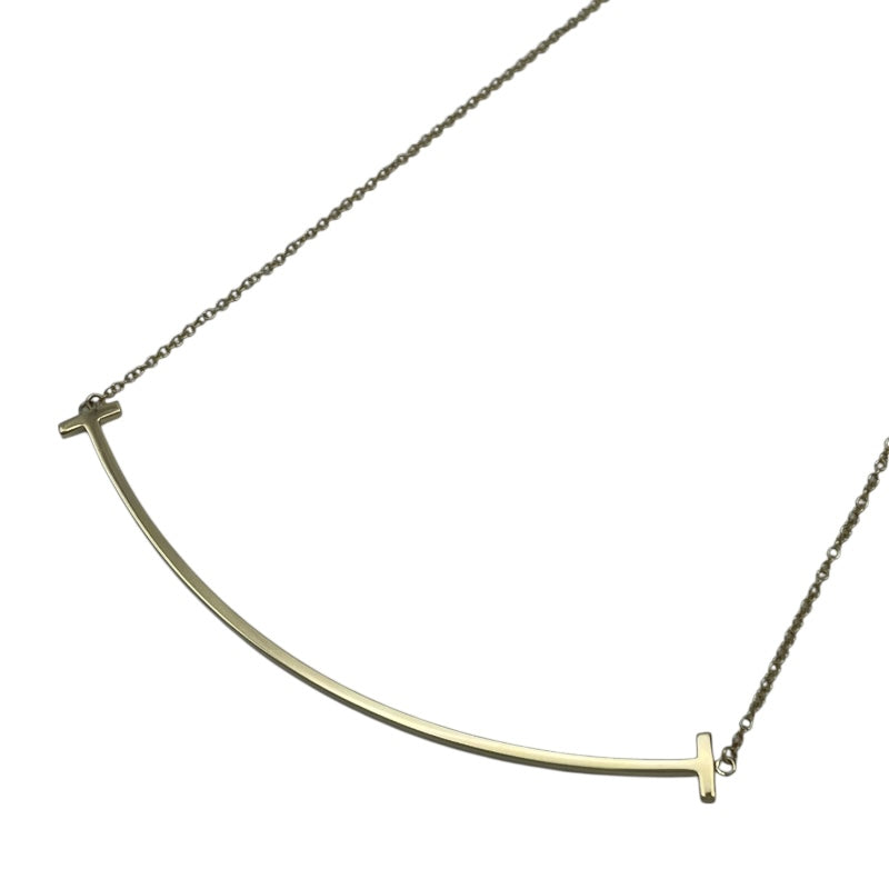 ティファニー TIFFANY＆CO Tスマイルネックレスラージ ゴールド Au750 ジュエリー