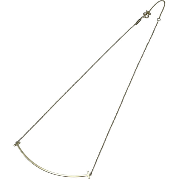 ティファニー TIFFANY＆CO Tスマイルネックレスラージ ゴールド Au750 ジュエリー