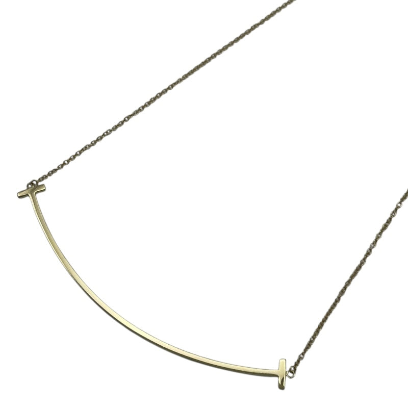 ティファニー TIFFANY＆CO Tスマイルネックレスラージ ゴールド Au750 ジュエリー