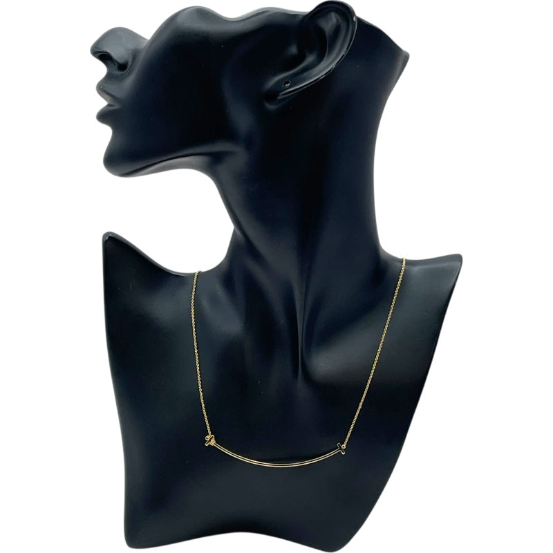 ティファニー TIFFANY＆CO Tスマイルネックレスラージ ゴールド Au750 ジュエリー