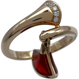 ブルガリ BVLGARI ディーバドリームリング ピンクゴールド Au750/カーネリアン/ダイヤモンド ジュエリー