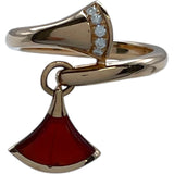 ブルガリ BVLGARI ディーバドリームリング ピンクゴールド Au750/カーネリアン/ダイヤモンド ジュエリー