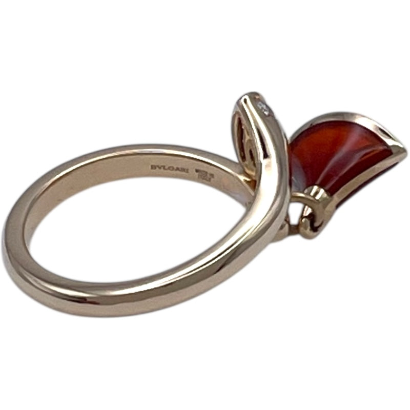 ブルガリ BVLGARI ディーバドリームリング ピンクゴールド Au750/カーネリアン/ダイヤモンド ジュエリー