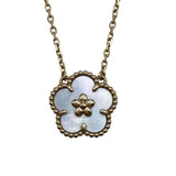 ヴァンクリーフ＆アーペル Van Cleef & Arpels ラッキースプリングプラムブロッサムネックレス ピンクゴールド Au750 マザーオブパール ジュエリー