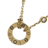 カルティエ Cartier ラブサークルネックレス 2Pダイヤ K18YG ダイヤモンド ジュエリー