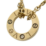 カルティエ Cartier ラブサークルネックレス 2Pダイヤ K18YG ダイヤモンド ジュエリー