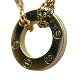 カルティエ Cartier ラブサークルネックレス 2Pダイヤ K18YG ダイヤモンド ジュエリー